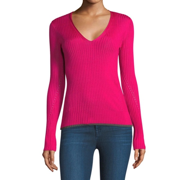 rag & bone Tops - Rag & Bone Hot Pink Pullover